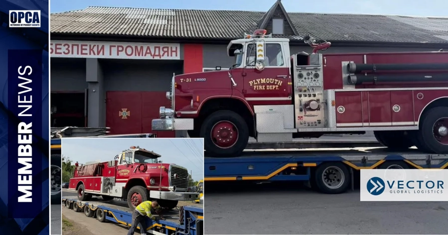 Vector Global Logistics Delivers Humanitarian Fire Truck to Ukraine